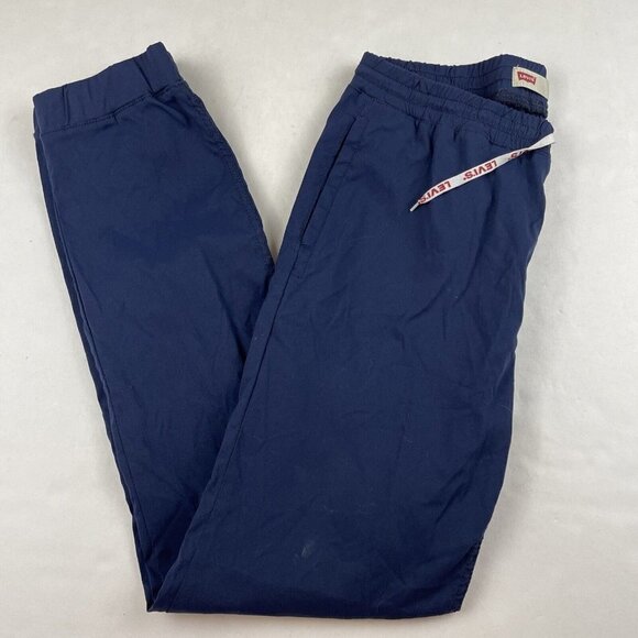 Levi’s Joggers Pull On Pants Youth XL 13-15 Years Nylon Stretch Blue Drawstrings - Picture 1 of 10